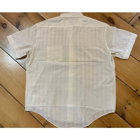 Vintage Sear's Mens Perma Prest White Button Down Shirt. Short Sleeve Size 17 - Picture 2 of 7